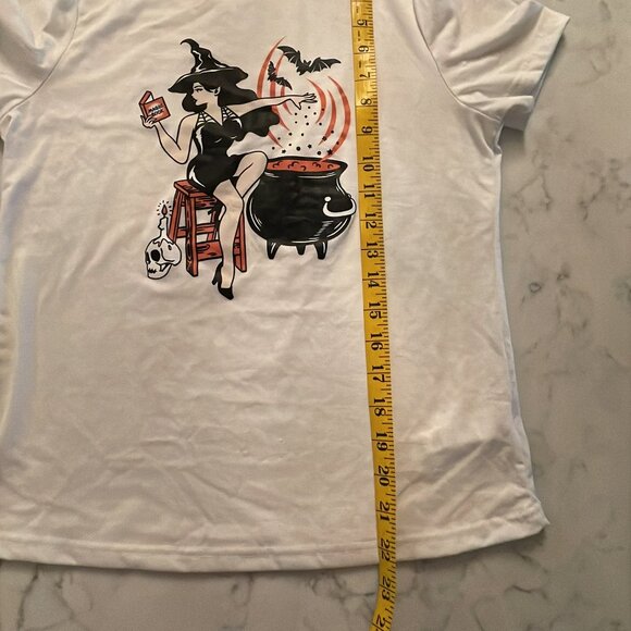 Vintage inspired pinup tee - Skull witch cauldron - Picture 10 of 11